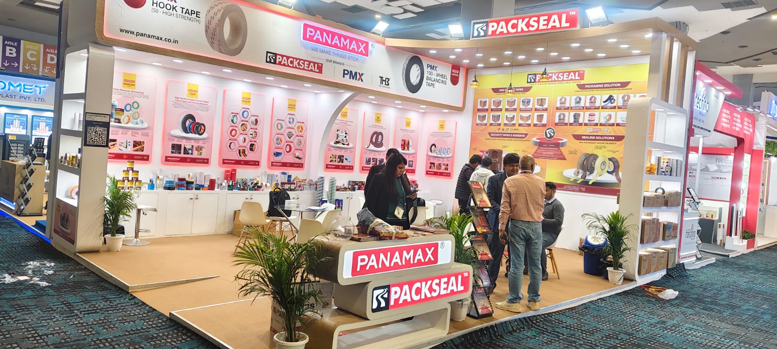 PANAMAX and Packseal exhibition booth at Plastindia